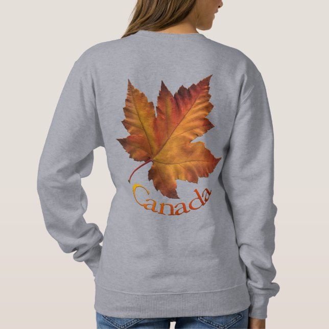 Kanada Sweatshirt Gold Maple Leaf Frauen Shirt (Rückseite)