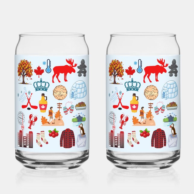 Kanada-Symbole Dosenglas (Vorderseite)