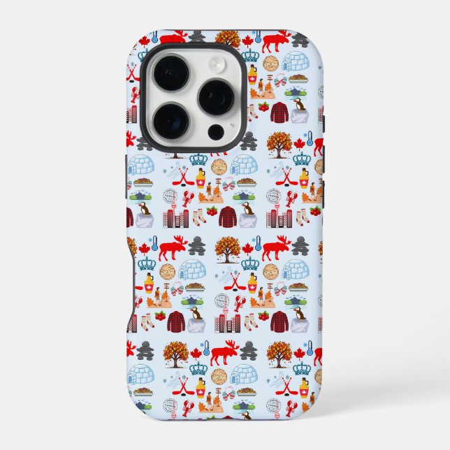 Kanada-Symbole iPhone Hülle (Rückseite)
