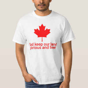 Kanada-Tag Ahornblatt Gott Behielt unser Land, T-Shirt