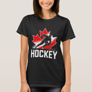 Kanada-Tag Hockey patriotisch Ahornblatt kanadisch T-Shirt