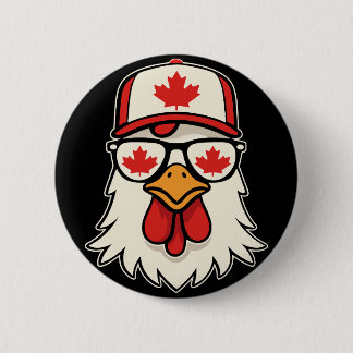 Kanada-Tag Kanadische Flagge Ahornblatt-Huhn Sungl Button