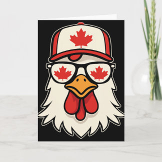 Kanada-Tag Kanadische Flagge Ahornblatt-Huhn Sungl Karte