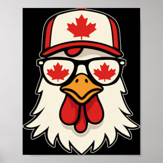 Kanada-Tag Kanadische Flagge Ahornblatt-Huhn Sungl Poster