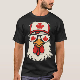 Kanada-Tag Kanadische Flagge Ahornblatt-Huhn Sungl T-Shirt