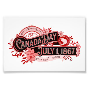 Kanada-Tag-Vintage-Beschilderung Fotodruck