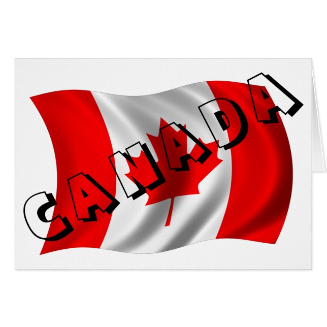 KANADA-Text auf kanadischer Flagge (Vorderseite (Horizontal))
