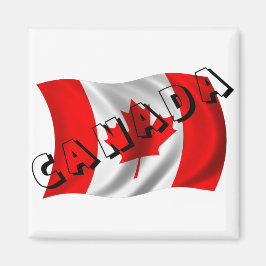 KANADA Text auf kanadischer Flagge Magnet