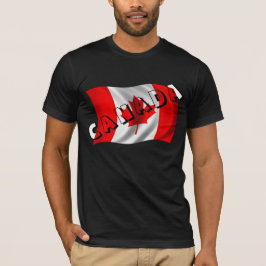 KANADA-Text auf kanadischer Flagge T-Shirt