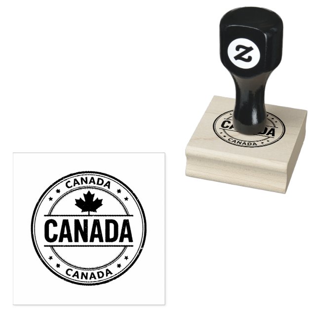 Kanada Text Gedruckt Professioneller Touch Farbe T Gummistempel (Stempel)