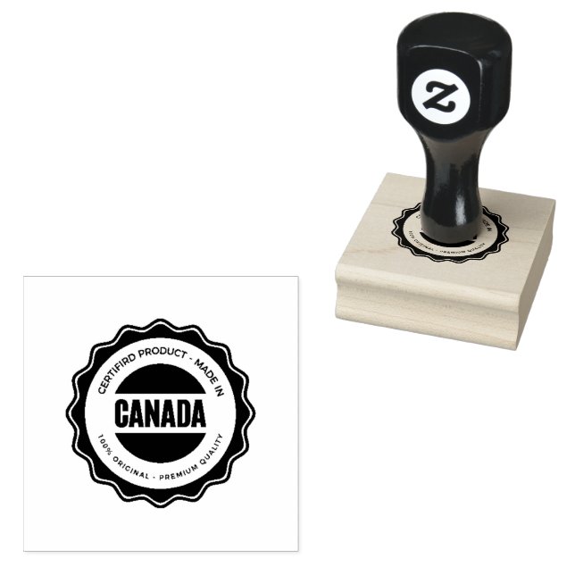 Kanada Text Paradies Türkis Tinte Sauberer Eindruc Gummistempel (Stempel)