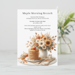 Kanada-Thanksgiving im Stil Ahorn-Morgen-Brunch Einladung