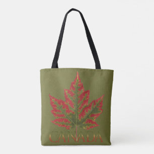 Kanada Tragetaschen Grüne Kanada Ahornleaf-Taschen