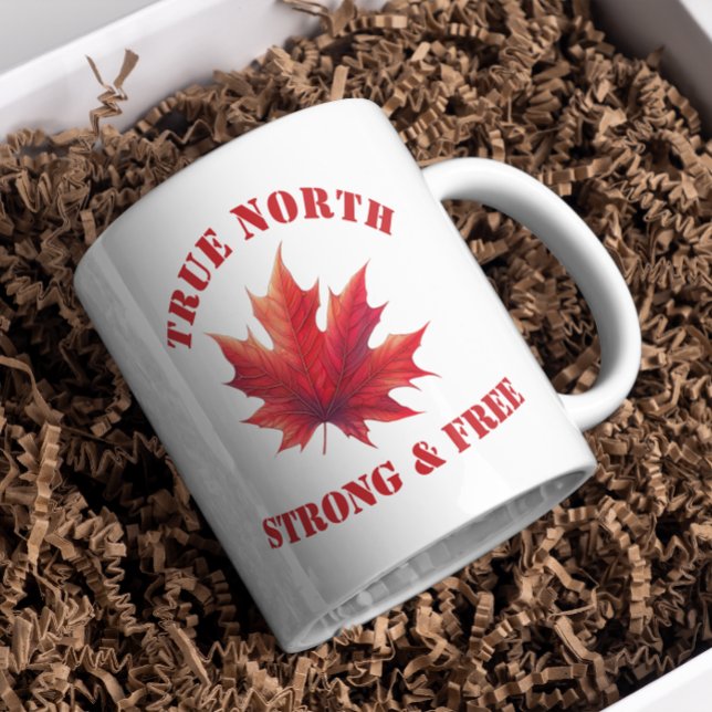 Kanada True North Strong & Free Maple Leaf Kaffeetasse (Von Creator hochgeladen)