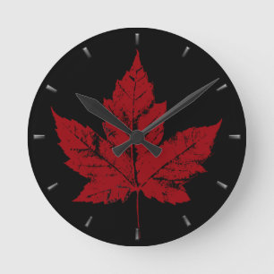 Kanada-Uhr Coole Kanada-Souvenir-Wanduhr Geschenk Runde Wanduhr