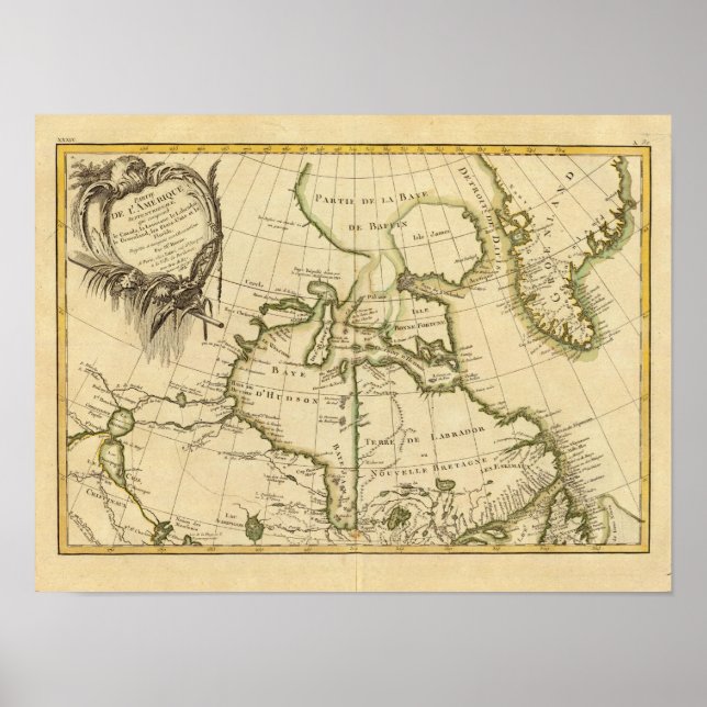 Kanada und Grönland Poster (Vorne)