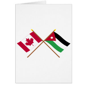 Kanada und Jordanien gekreuzte Flaggen