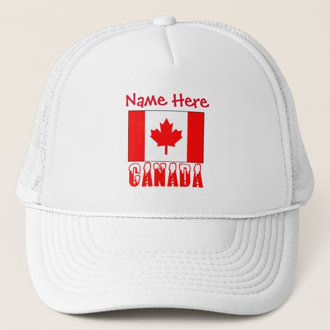 Kanada und Kanada - Red Personalization Truckerkappe (Vorderseite)