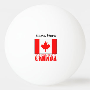 Kanada und personalisierte kanadische Flagge Tischtennisball
