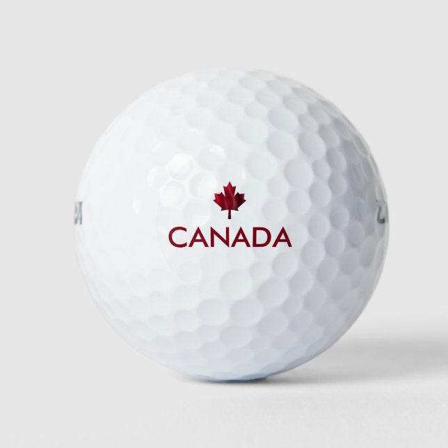 Kanada und Red Maple Leaf Golfball (Vorderseite)