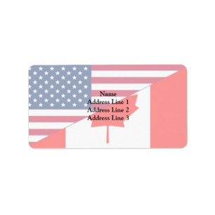 Kanada und USA, Hybriden Adressaufkleber