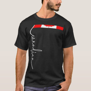 Kanada Unterschrift kanadische Flagge T-Shirt