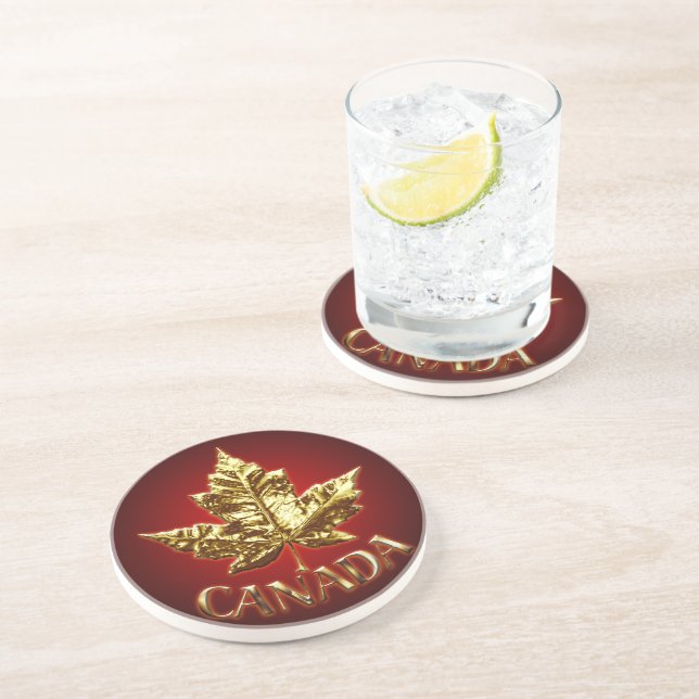 Kanada Untersetzer Souvenir Untersetzer Gold Kanad (Seite)