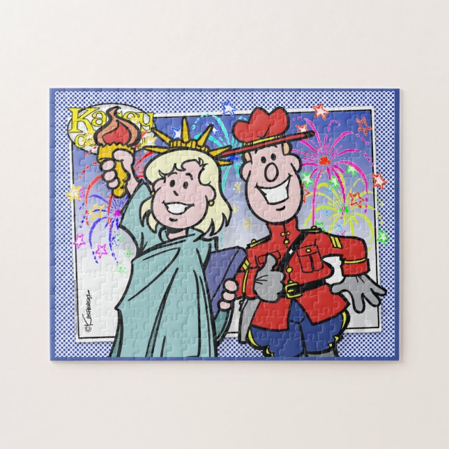 Kanada USA Freundschaft Puzzle (Horizontal)