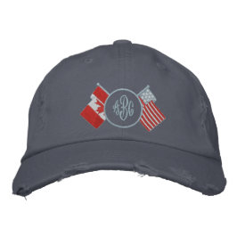 Kanada - USA - Monogram Hat Bestickte Baseballkappe