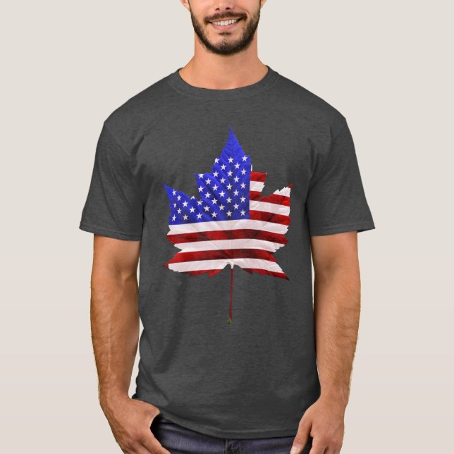 Kanada USA Souvenir T - Shirt Plus Size Men's (Vorderseite)