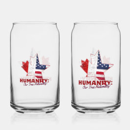 Kanada & USA Unity Glass Set - Zwei-Punkte-Geschen Dosenglas