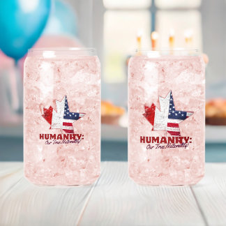 Kanada & USA Unity Glass Set - Zwei-Punkte-Geschen Dosenglas