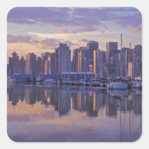 Kanada, Vancouver, British Columbia. Vancouver Quadratischer Aufkleber