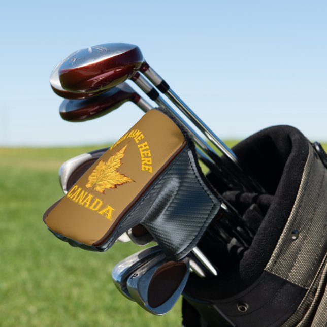 Kanada Varsity Golf Putter Cover Sporty Kanada Golf Headcover (In Situ)