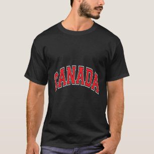 Kanada Varsity Roter Text mit weißer Kontur T-Shirt