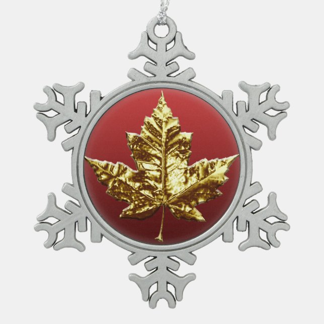 Kanada-Verzierungs-Kanada-Andenken-Dekorationen Schneeflocken Zinn-Ornament (Vorderseite)