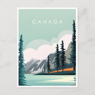 Kanada Vintage Reise Leuchtturm retro Alberta Postkarte
