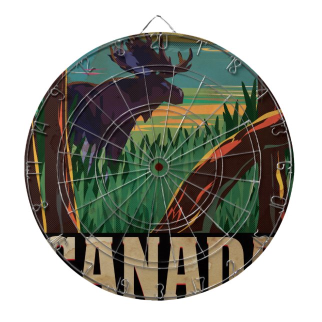 Kanada Vintage Travel Poster Dartscheibe (vorne)