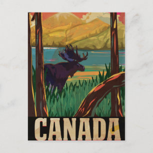 Kanada Vintage Travel Poster Postkarte