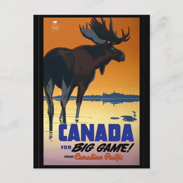 Kanada - Vintage Travel Poster Postkarte (Vorderseite)