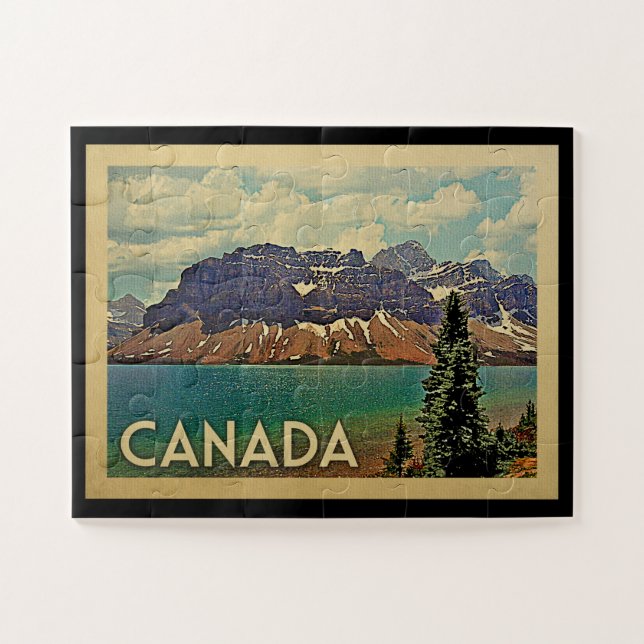 Kanada Vintage Travel Puzzle (Horizontal)
