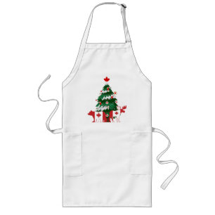 Kanada Weihnachtsbaum Kanadischer Ugly Weihnachtss Lange Schürze