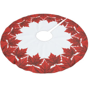 Kanada Weihnachtsbaum Rock Maple Leaf Dekoration Polyester Weihnachtsbaumdecke