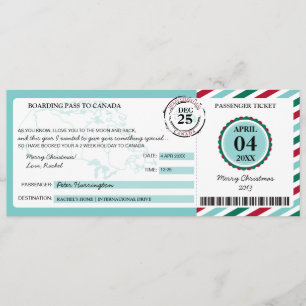 Kanada Weihnachtsgeschenk-Boarding Einladung
