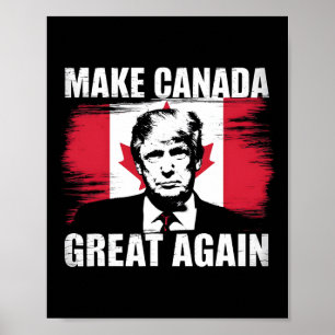 Kanada wieder groß machen Trump Kanadische Flagge Poster