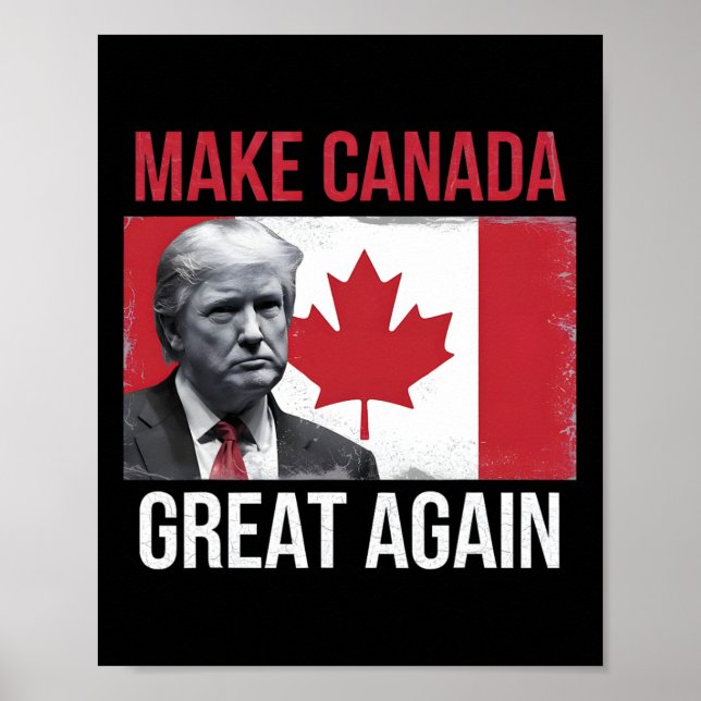 Kanada wieder groß machen Trump Kanadische Flagge Poster (Vorne)