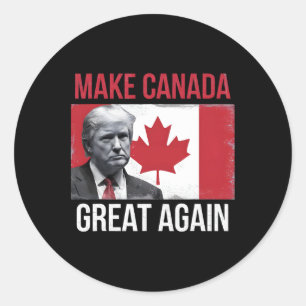 Kanada wieder groß machen Trump Kanadische Flagge Runder Aufkleber