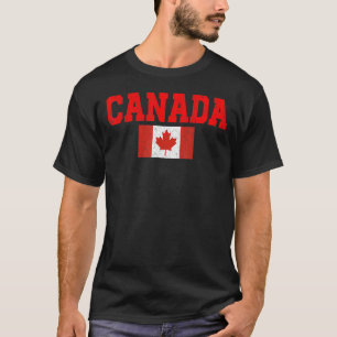 Kanada Women Men Kinder Red Mapaf Leaf Flag Kanada T-Shirt