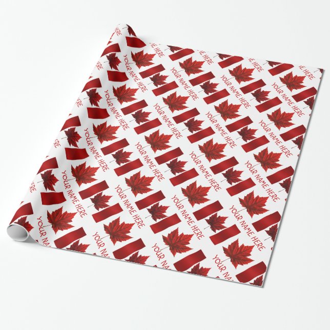 Kanada Wrapping Paper Canada Flag Souvenir Paper Geschenkpapier (Ungerollt)