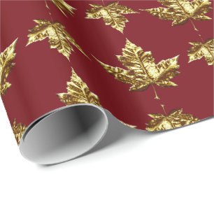 Kanada Wrapping Paper Gold Canada Souvenir Paper Geschenkpapier